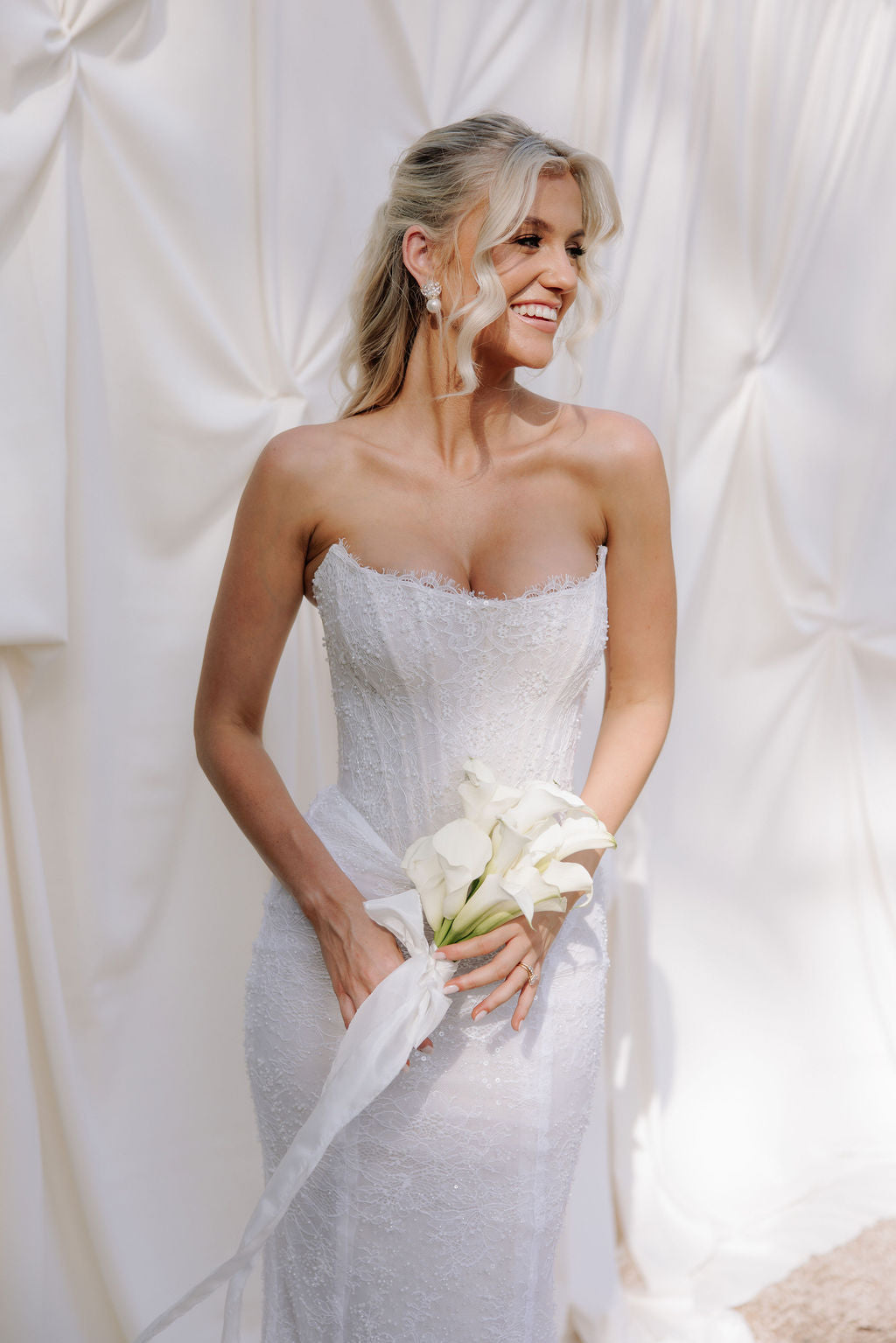 romantic crystal wedding earrings