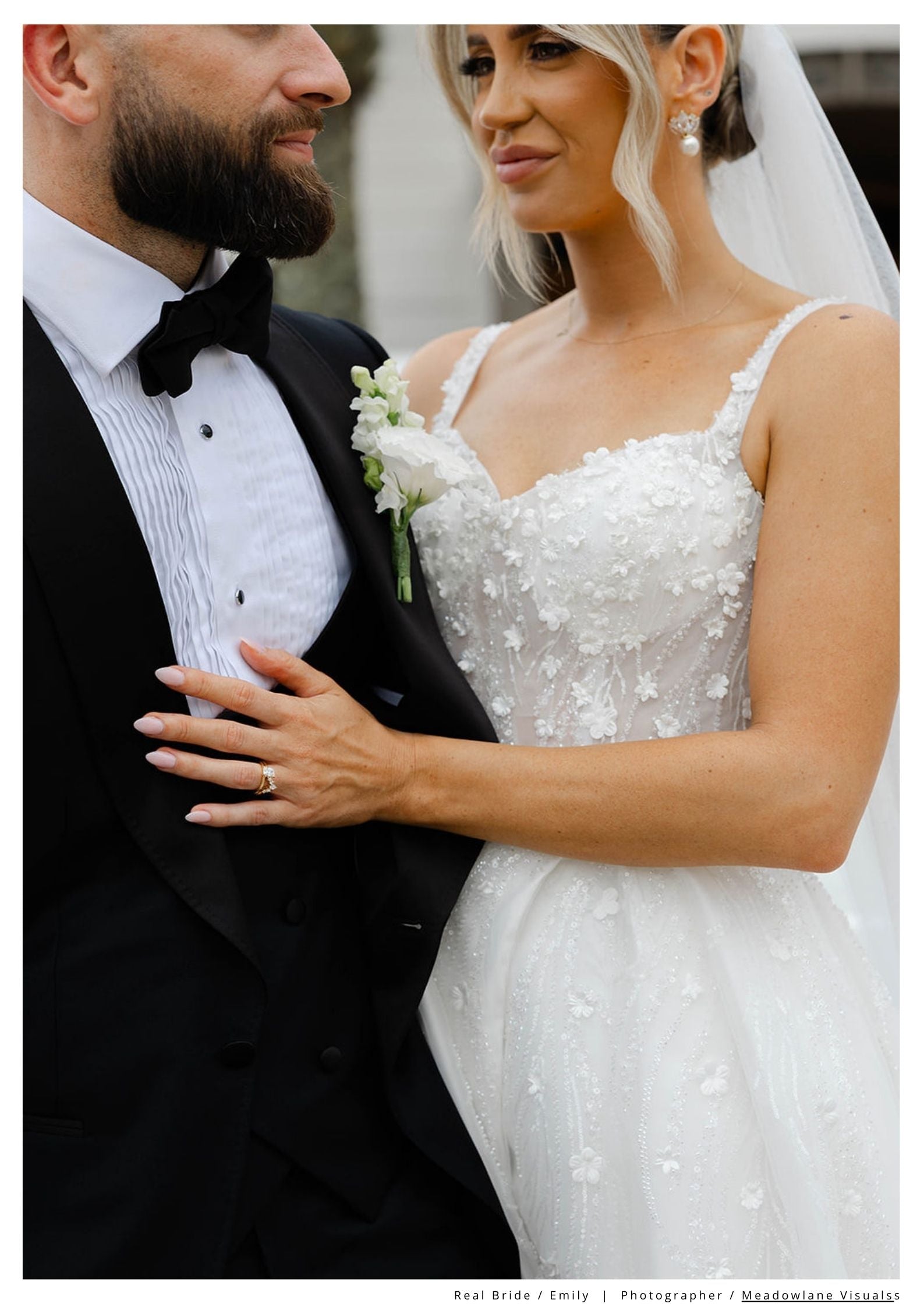 HARPER - Contemporary Bridal Earrings with Floating Pearls - GOLD