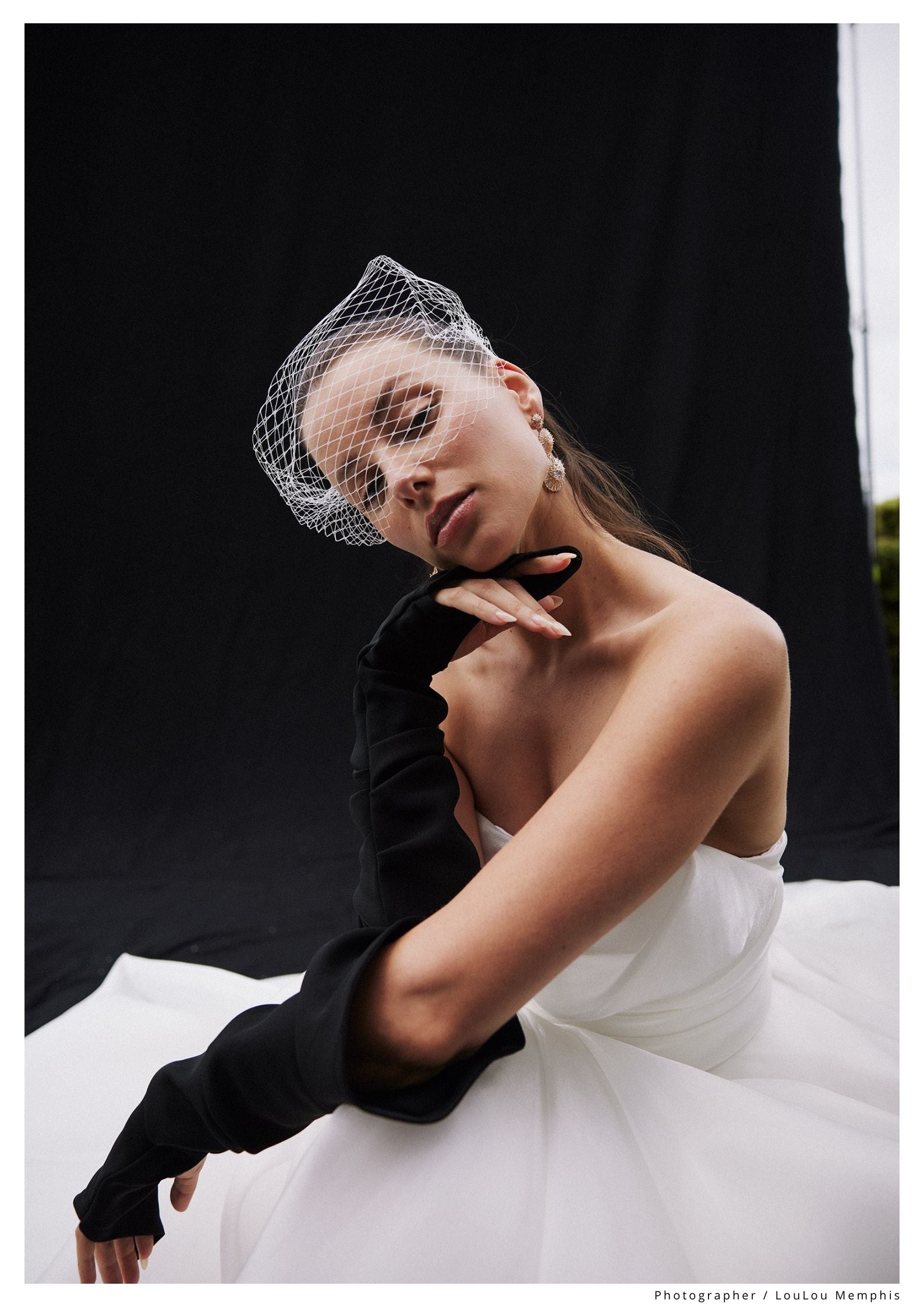 Modern Net Birdcage Wedding Veil for modern brides to be