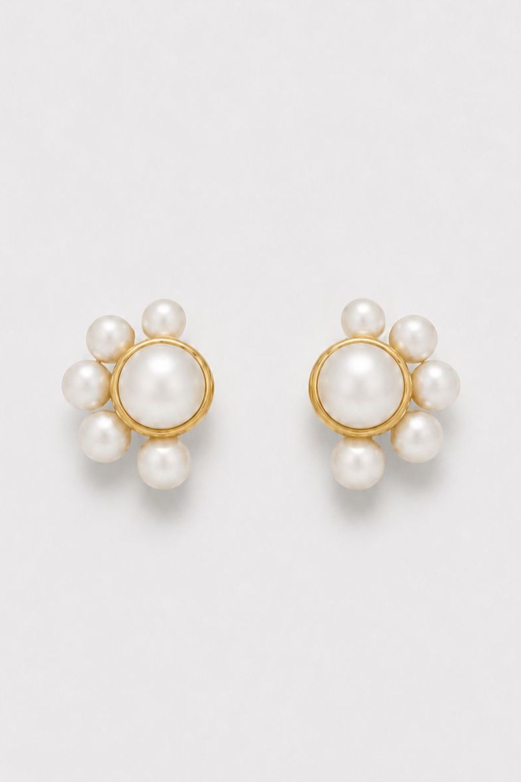 Gold Pearl Wedding Earrings for a Bohemian Bride