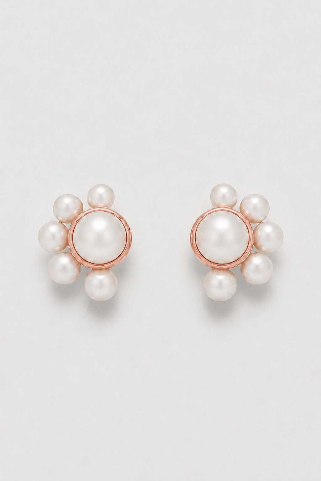 Rose Gold Pearl Wedding Earrings for a Bohemian Bride