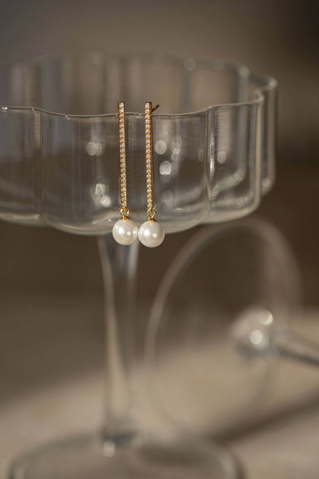 Crystal Pearl Wedding Earrings Wedding Earring Amelie George