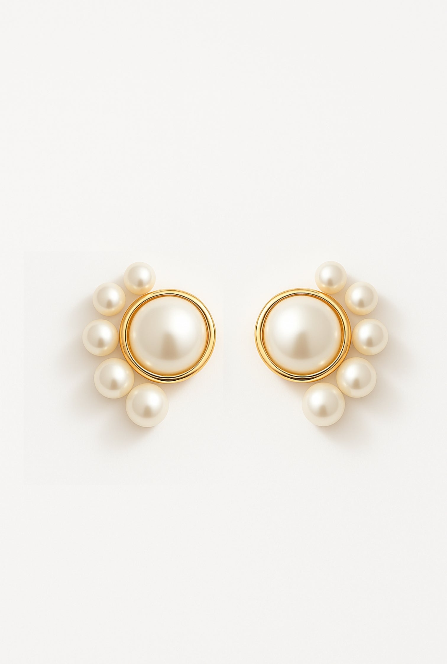 Gold Pearl Wedding Earrings DAKOTA