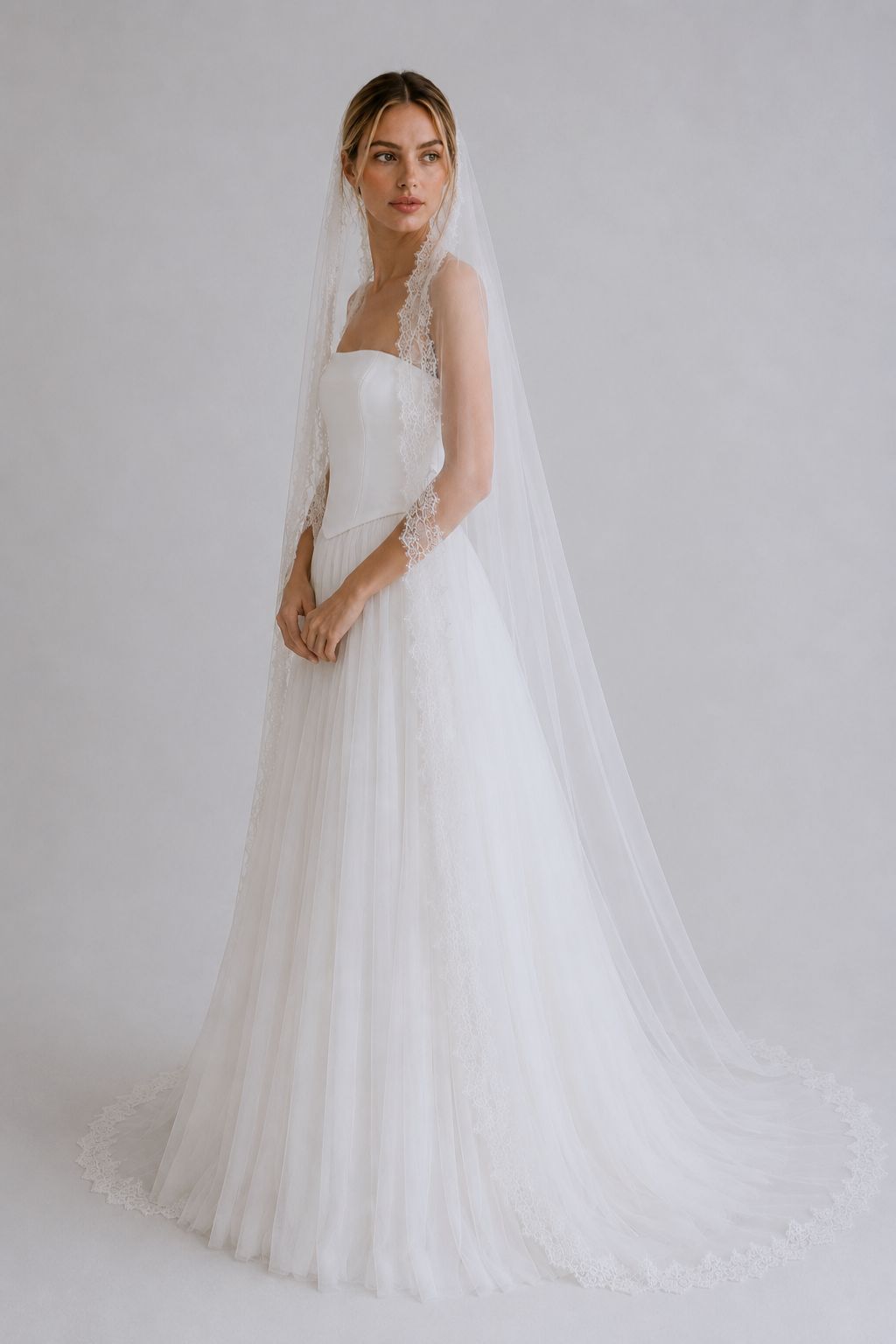 Long Lace Wedding Veil