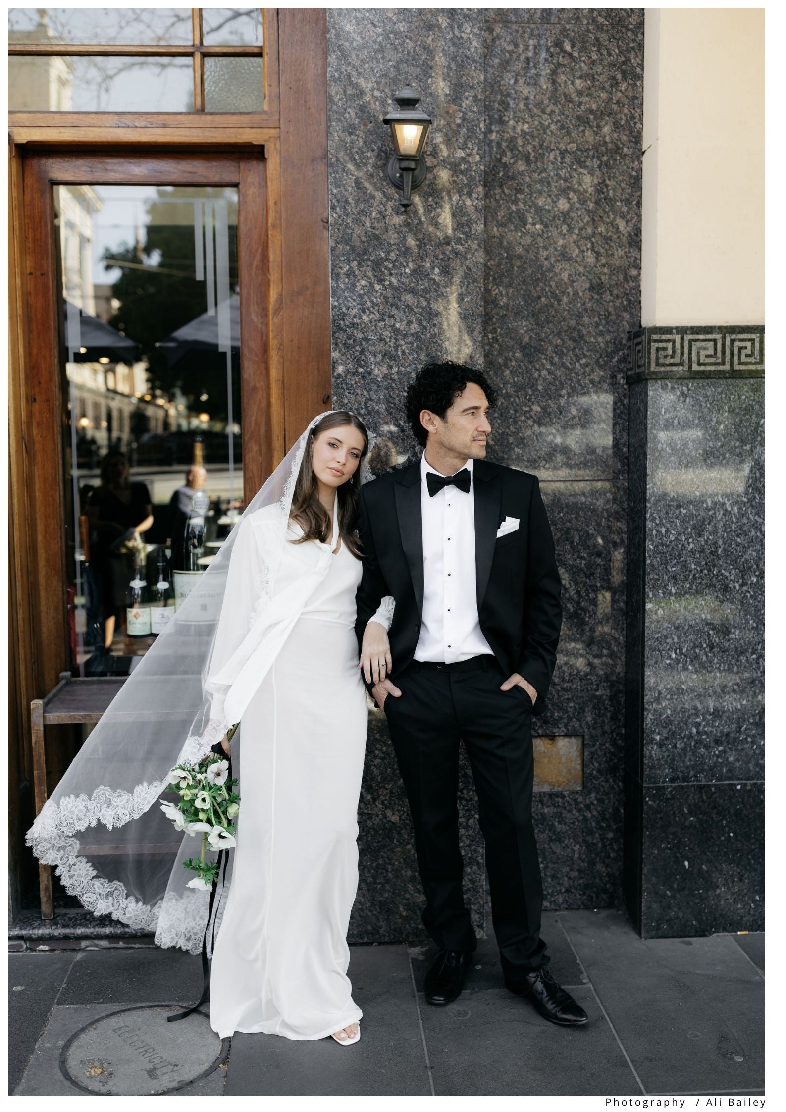 Long Heavy Lace Wedding Veil