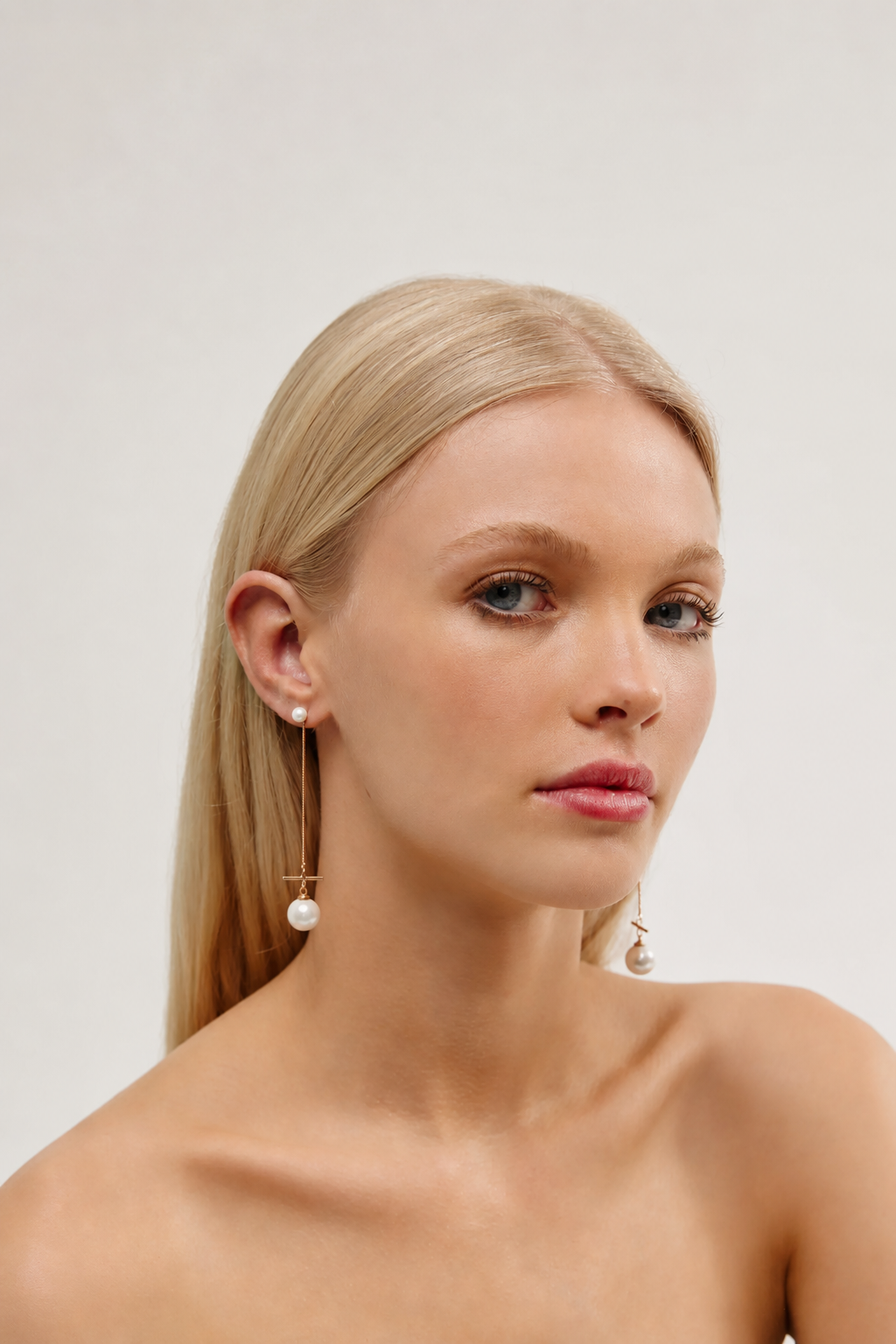 Long Rose Gold Wedding Earrings by Australian Wedding jewellery Designer