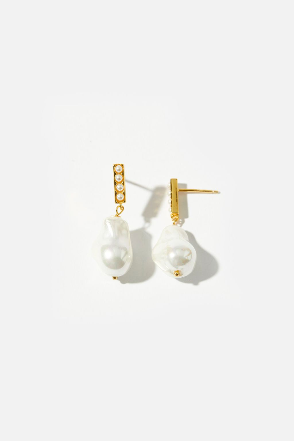 NOVA - Baroque Freshwater Pearl Drop Earrings