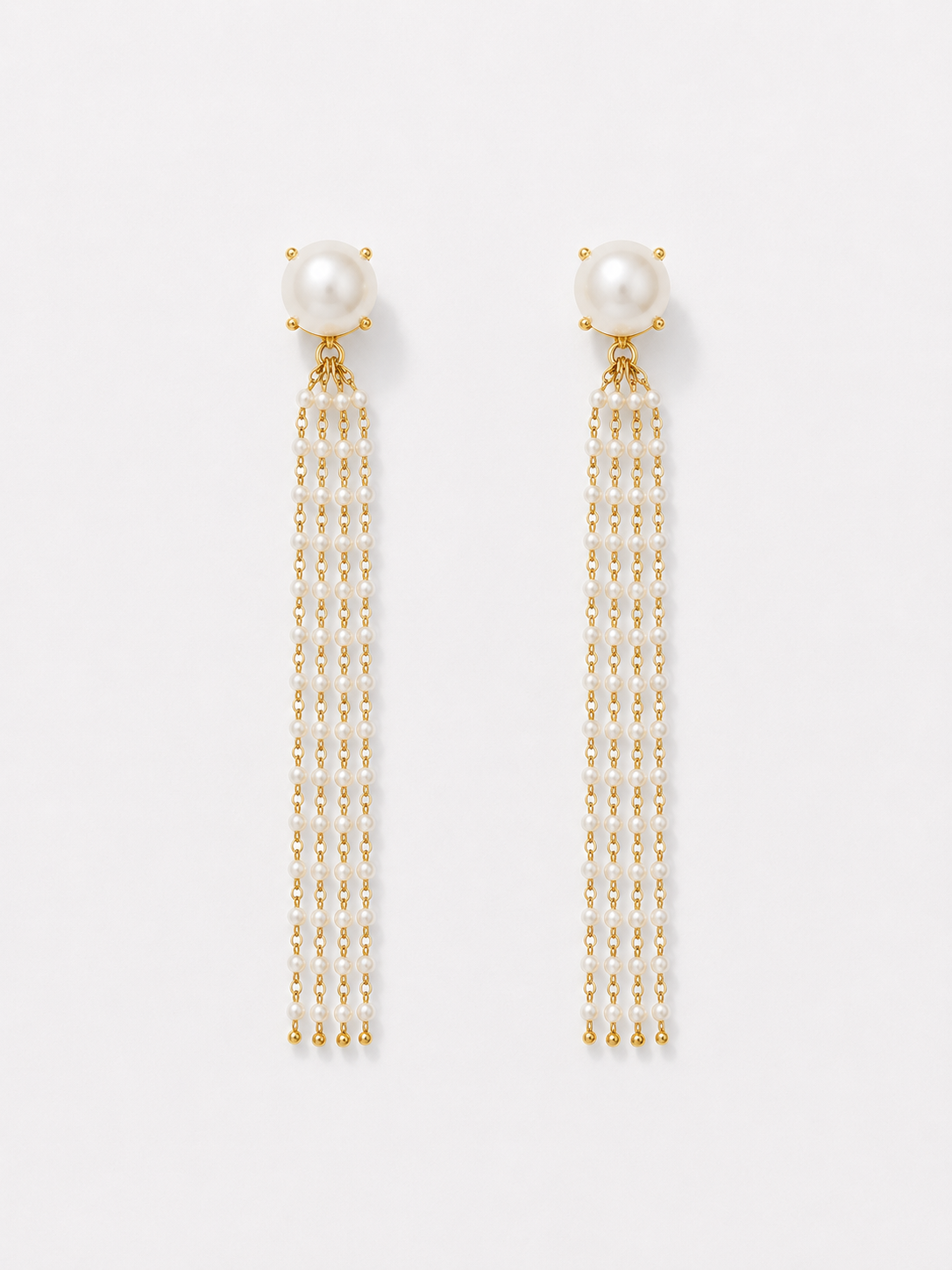 Freshwater Bespoke Pearl Wedding Earrings in Gold