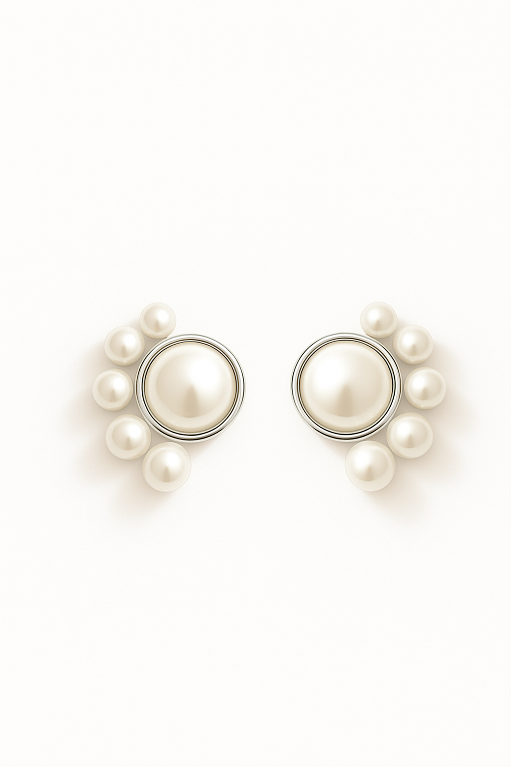 Silver Pearl Wedding Earrings DAKOTA