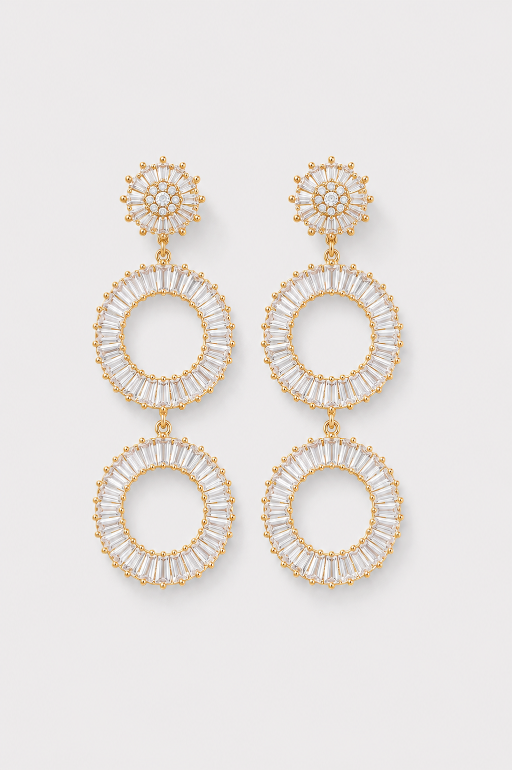 TYLER - STATEMENT CRYSTAL WEDDING EARRINGS