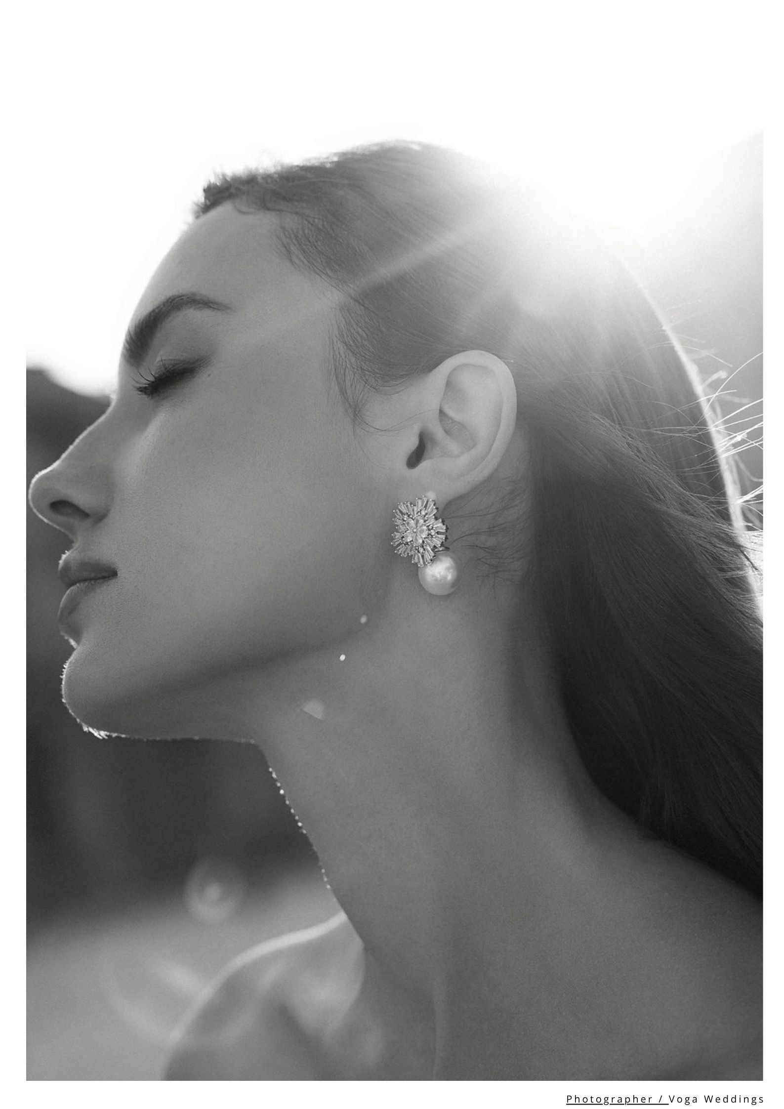 Wedding Earrings - Gold Crystal Bridal Earrings with pearl