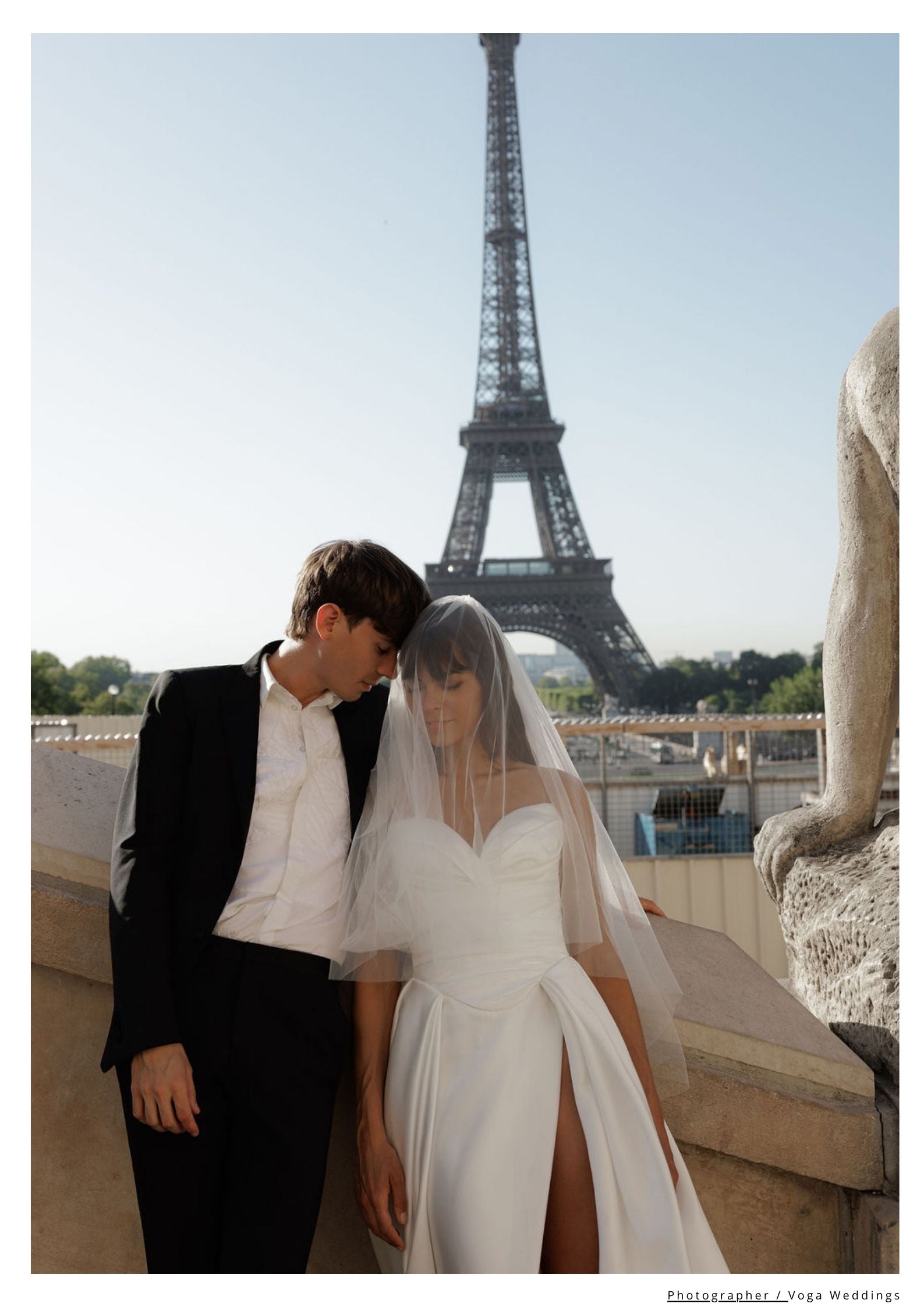 White Wedding Veil with face blusher