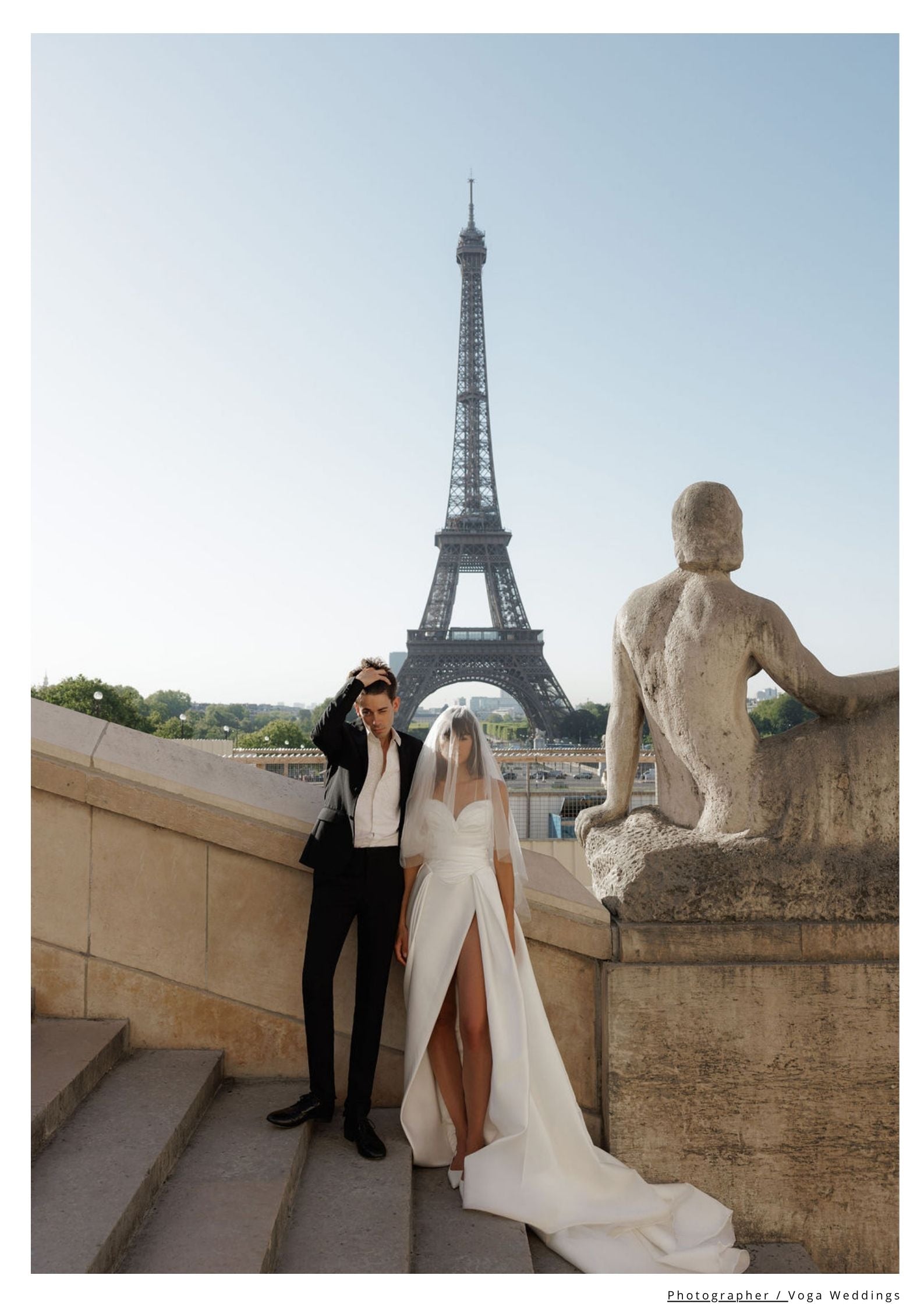 White Long Wedding Veil with face blusher