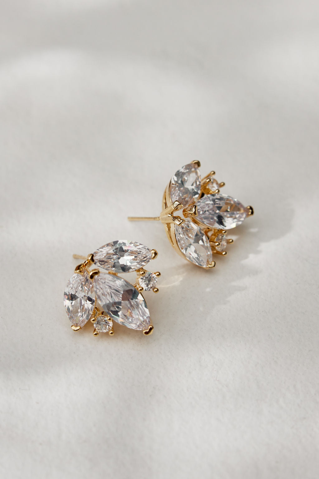 statement earrings for brides gold