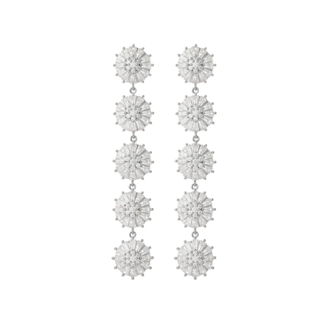 Boho Earrings Wedding by Amelie George Bridal, Silver Modern Wedding Jewellery