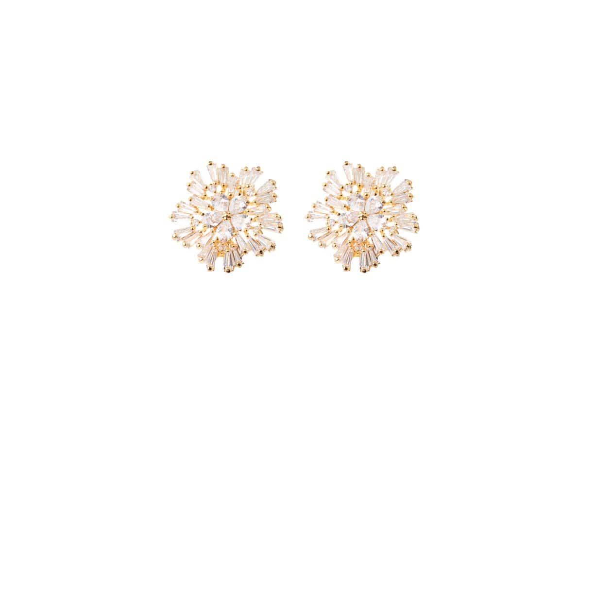 Crystal Earrings Wedding by Amelie George Bridal-Gold (Rose Gold or Silver) Modern Wedding Jewellery