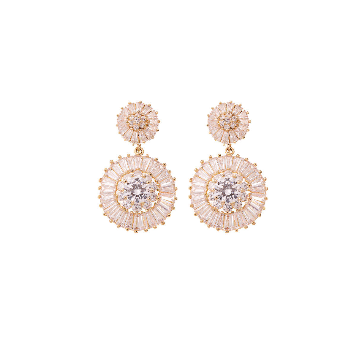 Diamond Drop Earrings Wedding by Amelie George Bridal Rose Gold Modern Wedding Jewellery
