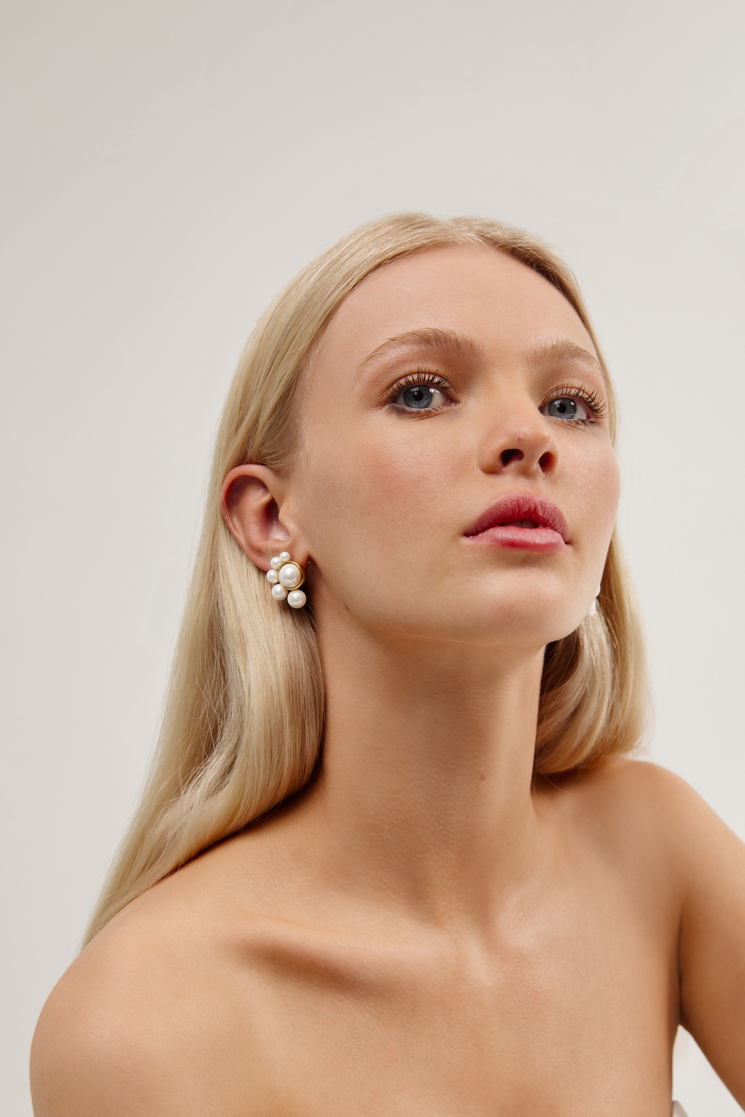 Gold Flower Wedding Earrings by Amelie George Bridal Edit alt text