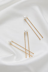 Gold Freshwater Pearl Hair Pin by Amelie George Bridal
