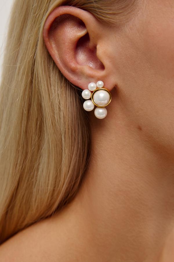 Gold Wedding Earrings For Bride by Amelie George Bridal