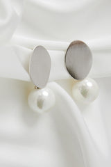 Pearl Dangle Earrings Wedding by Amelie George Bridal White Gold Modern Bridal Jewellery