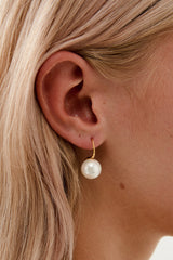 Pearl Drop Earrings Wedding in Gold by Amelie George Bridal 