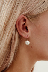 Pearl Drop Earrings Wedding in Rose Gold by Amelie George Bridal 