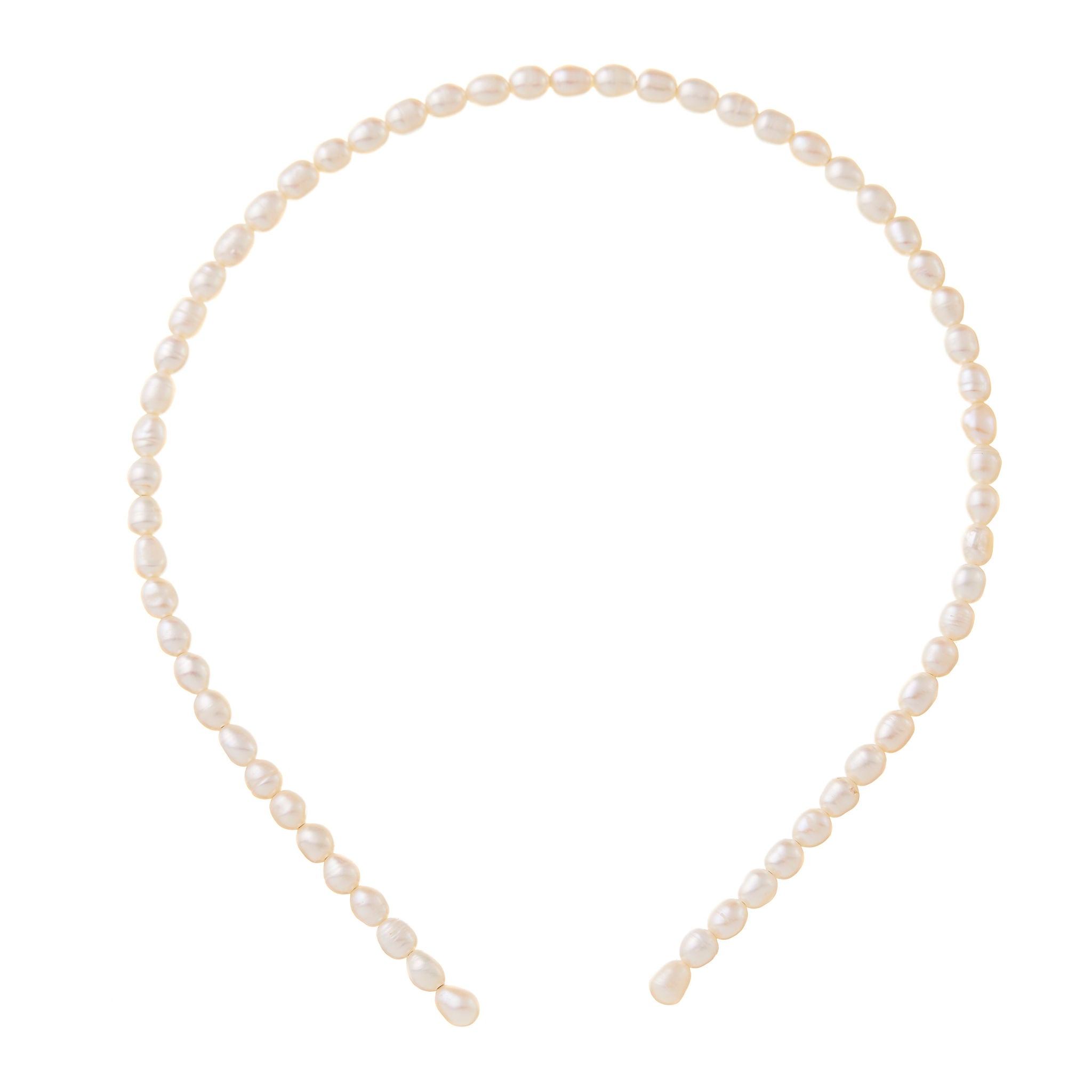 A timeless pearl bridal headband, the perfect finishing touch for an elegant wedding day look.