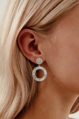 Silver Rhinestone Earrings for Wedding, by Amelie George Bridal