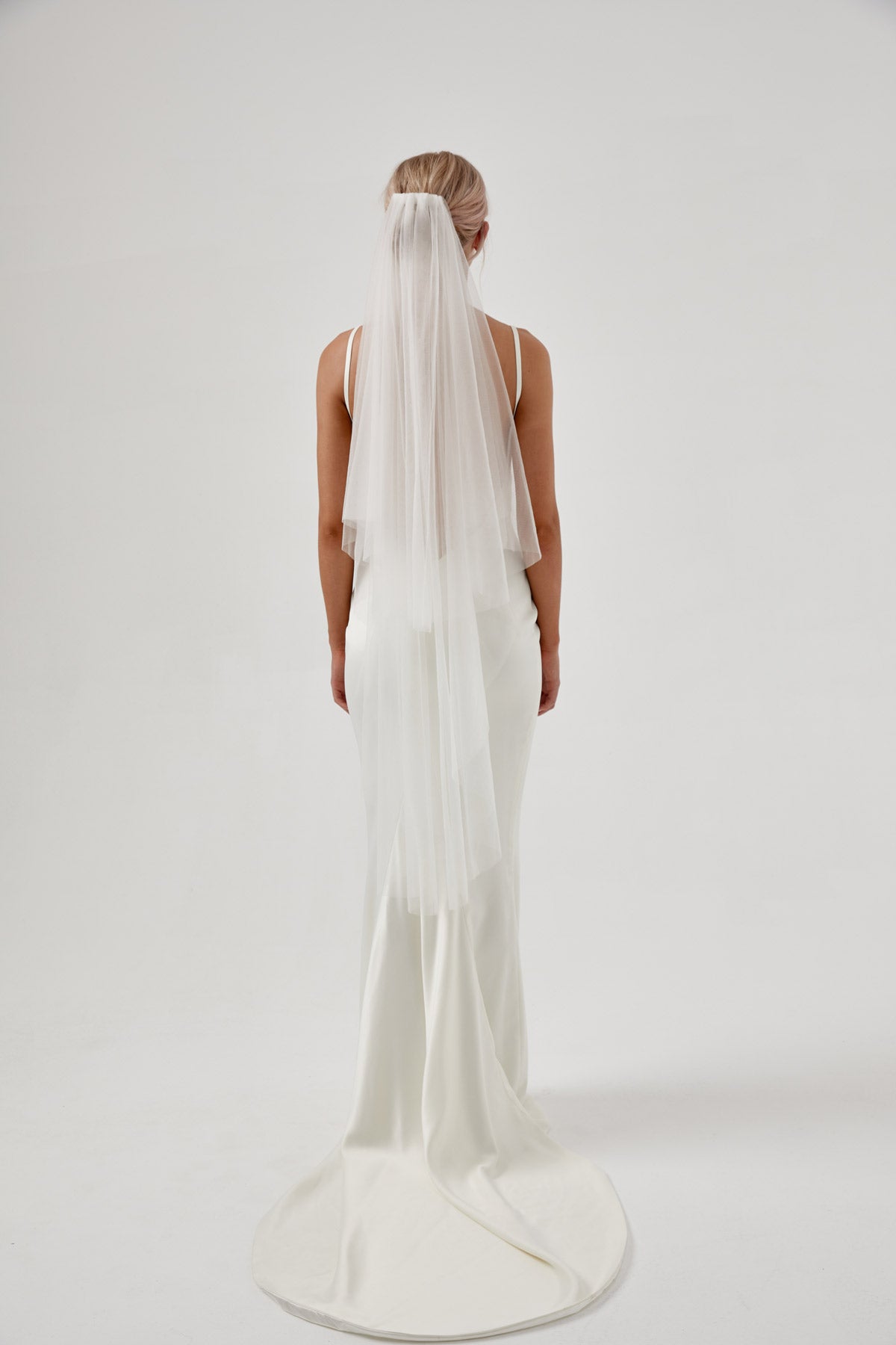 Simple Two Tier Tulle Wedding Veil by Amelie George Bridal