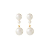 Small Pearl Wedding Earrings by Amelie George Bridal, Gold 