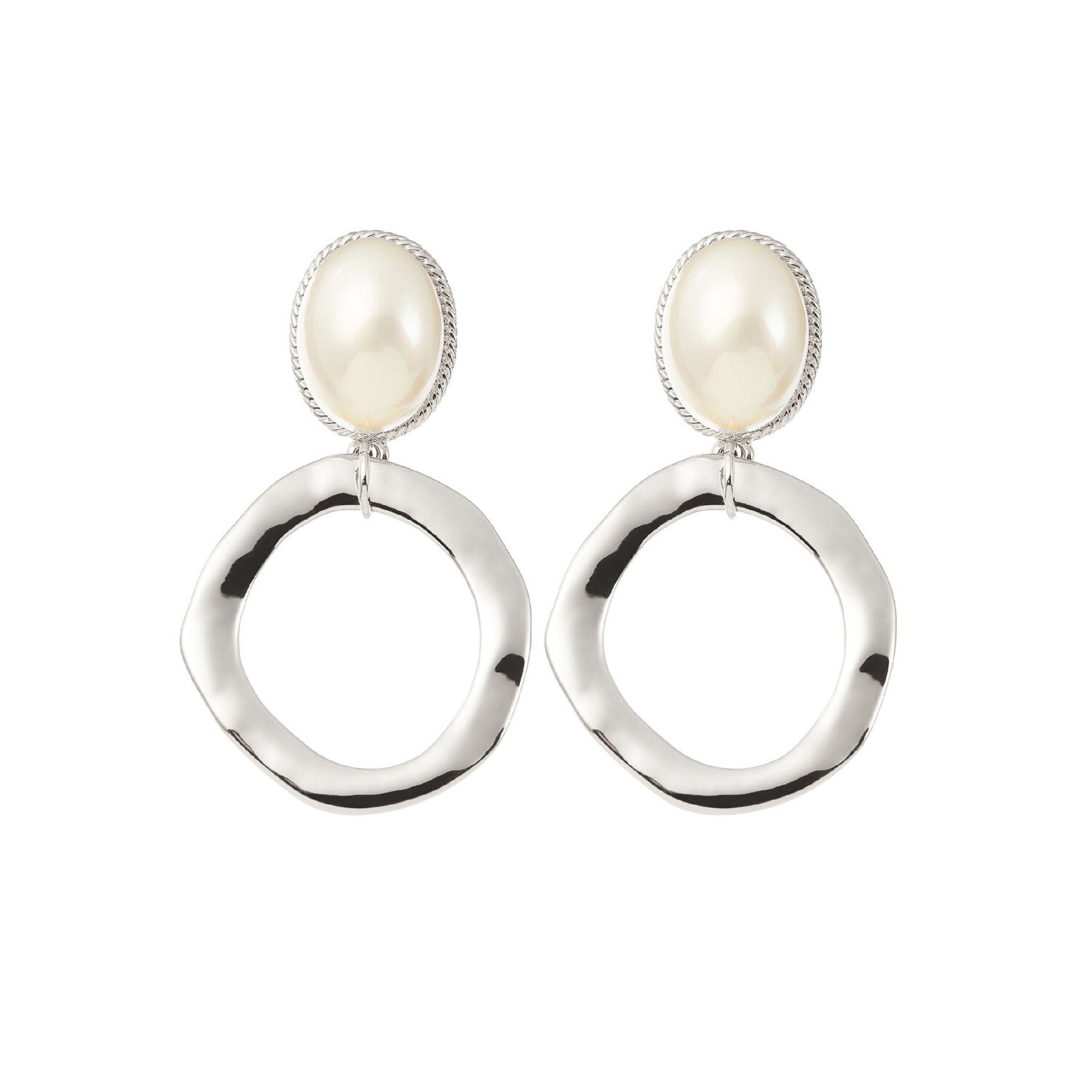 Statement Earrings Wedding in Silver by Amelie George Bridal