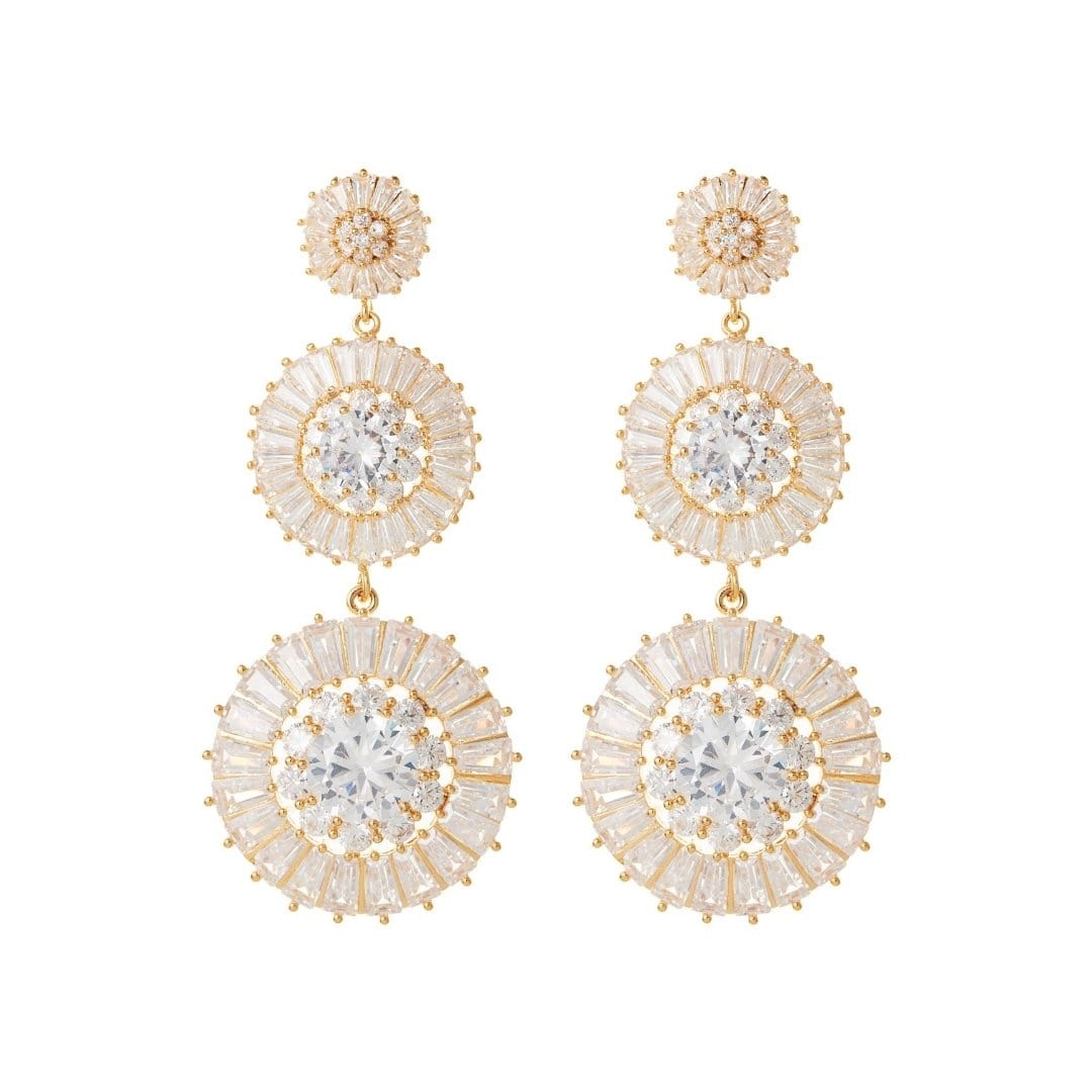 Statement Earrings Wedding by Amelie George Bridal, Gold Modern Jewellery