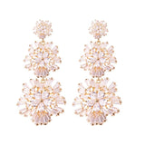 Statement Crystal Earrings Wedding by Amelie George Bridal-Rose Gold Modern Wedding Jewellery  