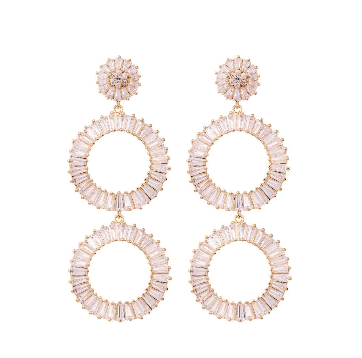 Statement Diamond Earrings Wedding Rose Gold Modern Wedding Jewellery