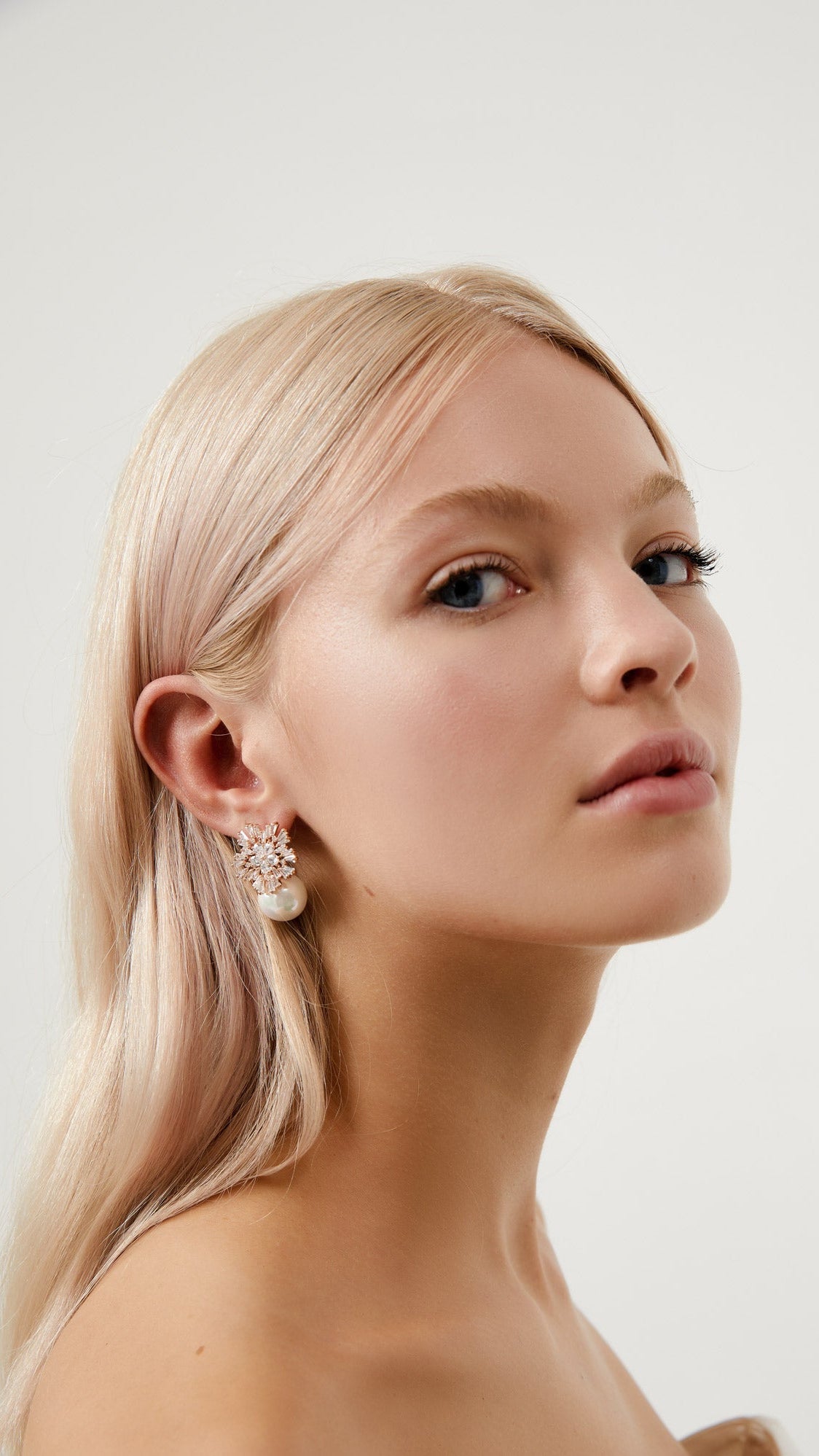 Wedding Earrings for Bride by Amelie George Bridal in Rose Gold