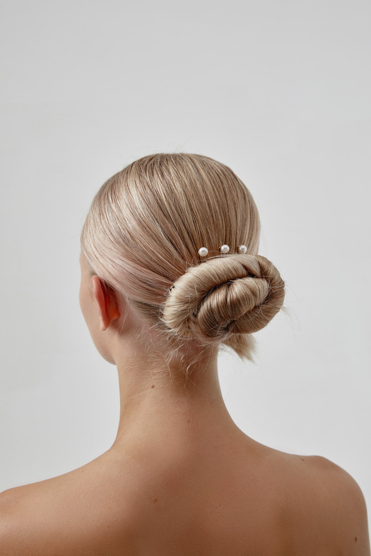 White Gold Freshwater Pearl Hairpins by Amelie George Bridal