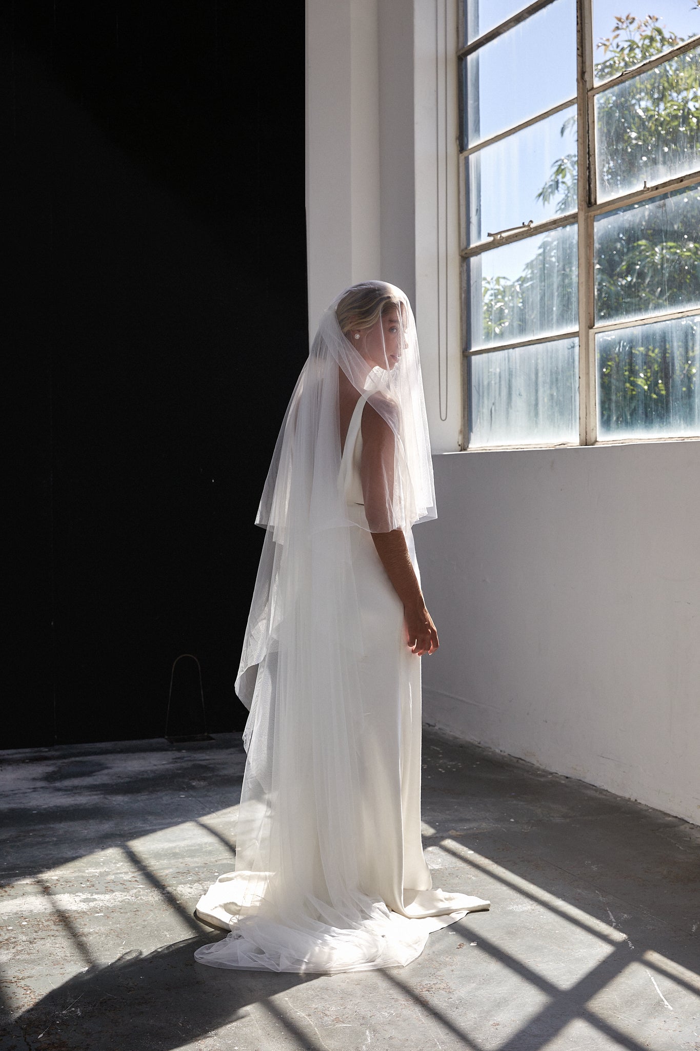 amelie george simple wedding veil blusher