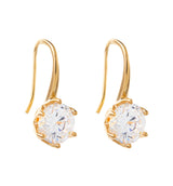 contemporary pearl and crystal earrings gold