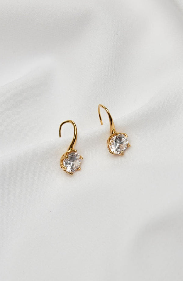 timeless crystal bridal earrings gold