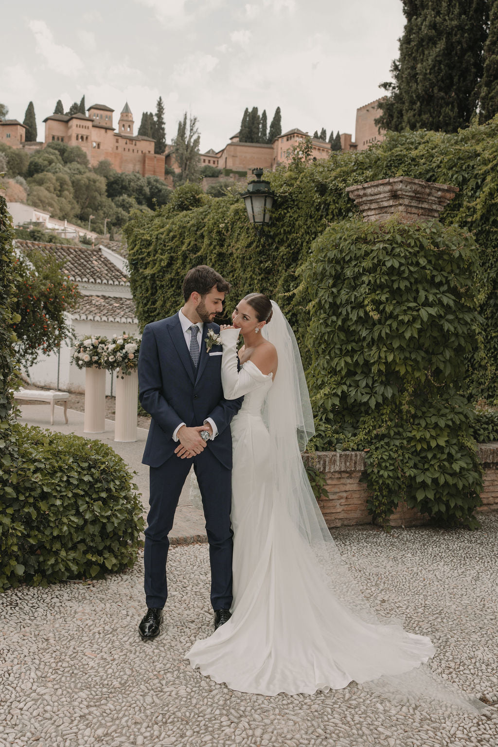 Wedding Earrings  — Jessica & Sergio's Romantic Destination Wedding in Granada, Spain