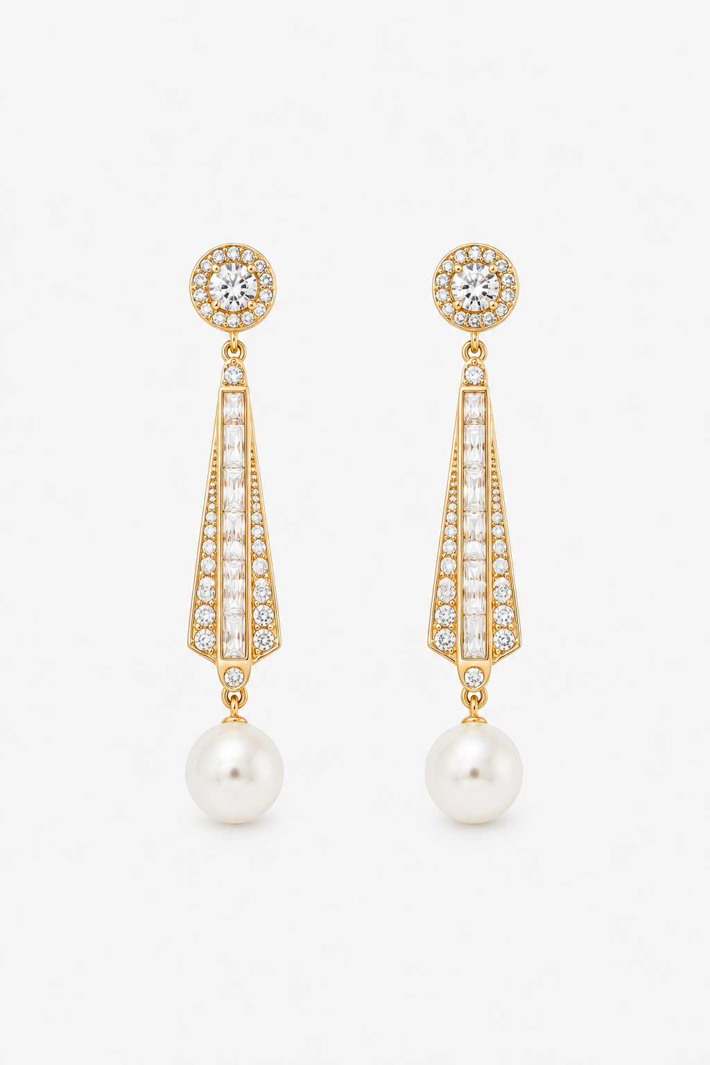 Riley - Art Deco Wedding Earrings
