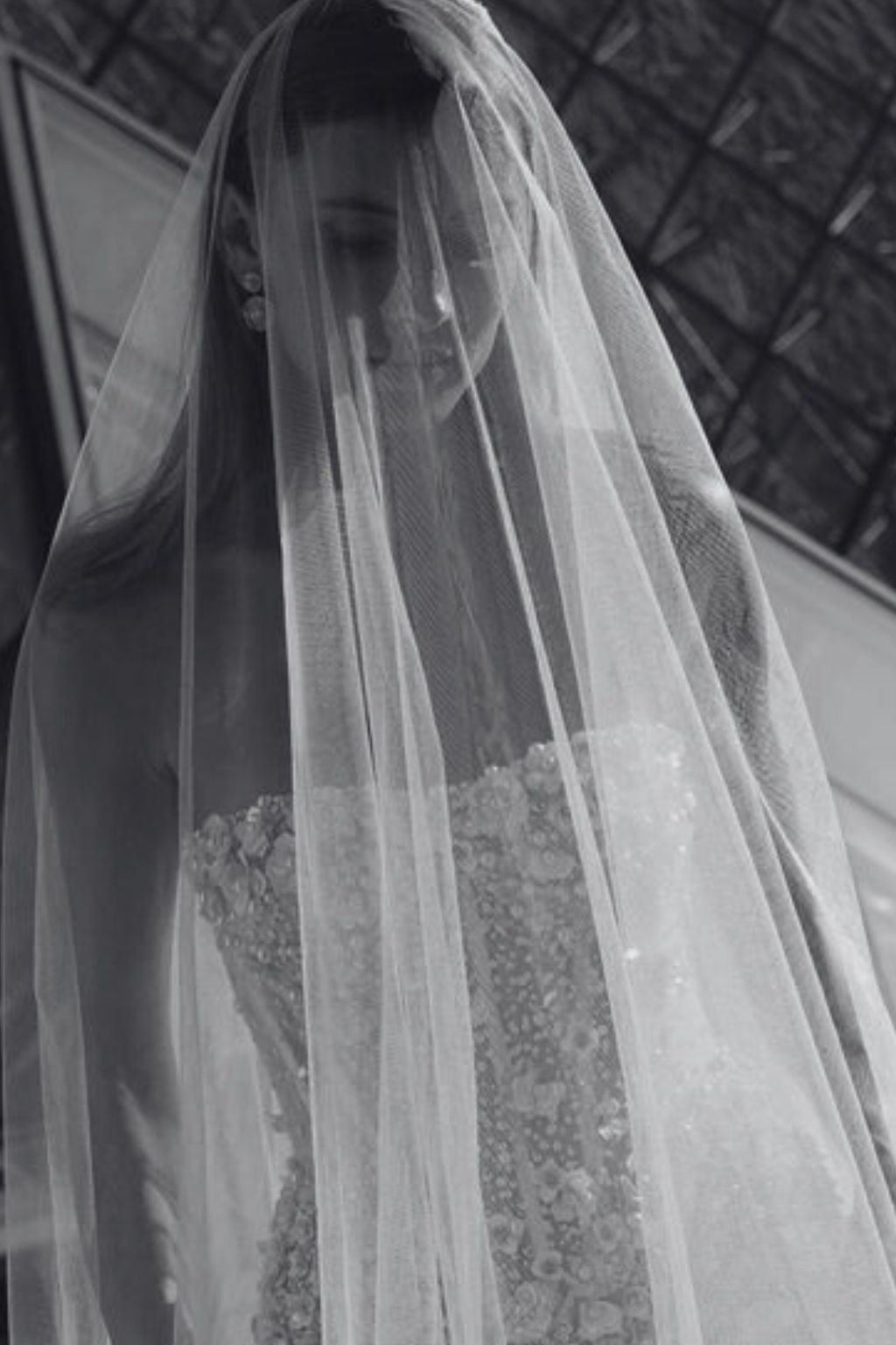 Tulle Wedding Veil with facecover