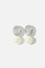 Bridal Silver Pearl Earrings - Kallista Drop Design - Amélie George