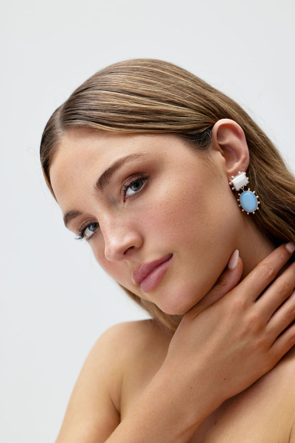 Elegant Ariel silver Drop Earrings - Timeless Bridal Accessories
