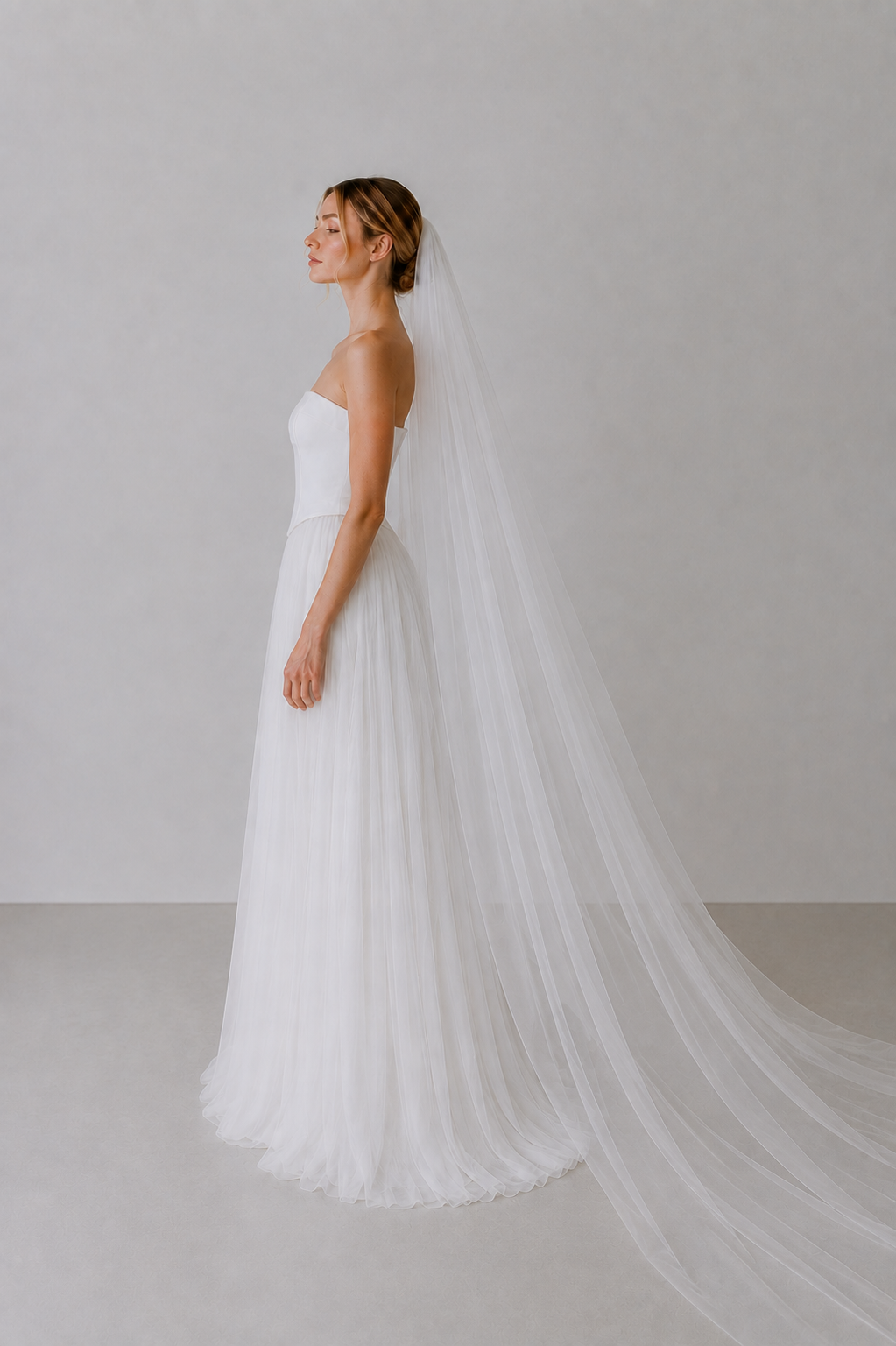 Extra Long Wedding Veil in Ivory