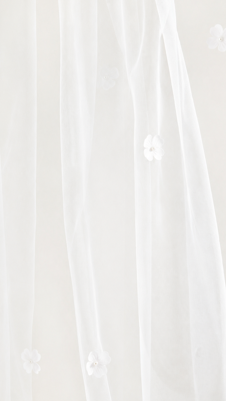 Bespoke Wedding Veil with Flowers 
