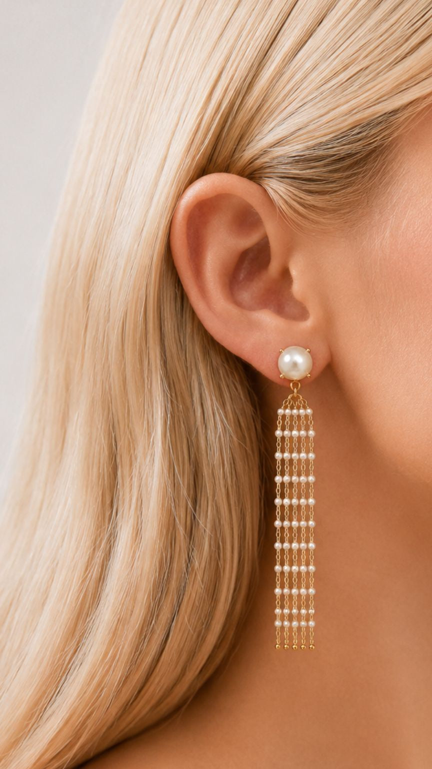 Freshwater Pearl Unique Wedding Earrings