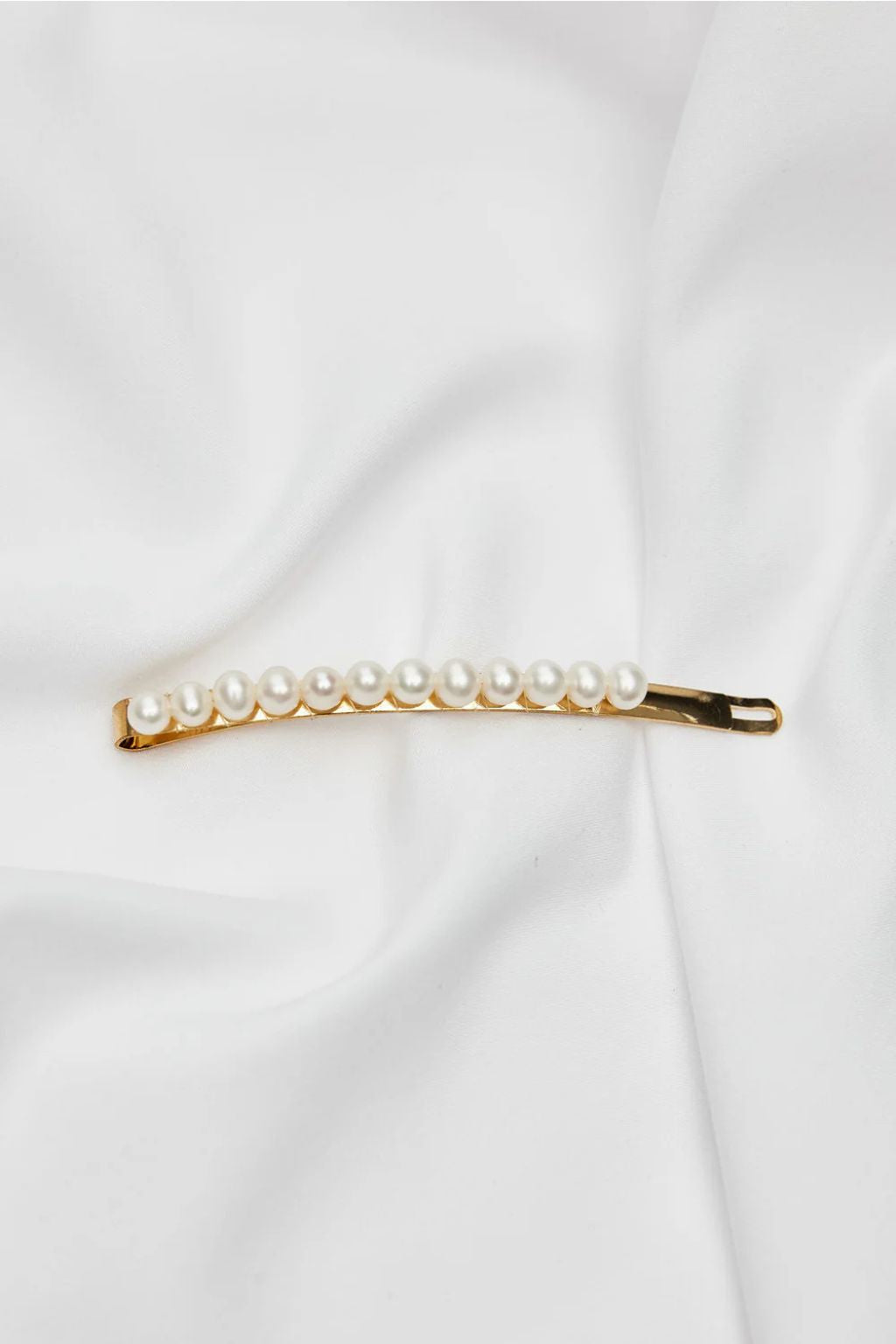 Organic Long Freshwater Pearl Wedding Hair Accessories Gold