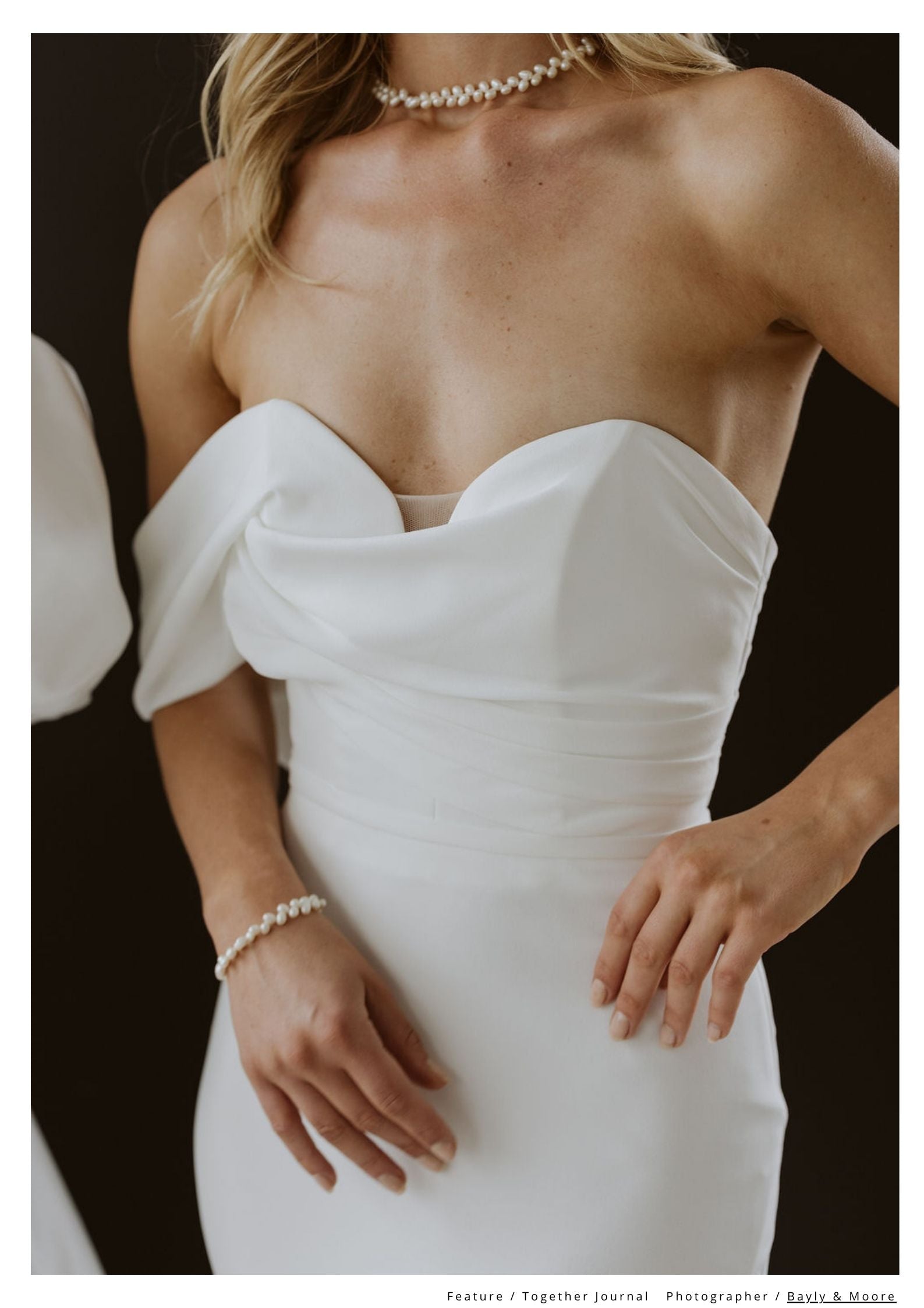 Freshwater Gold Pearl Wedding Bracelet 